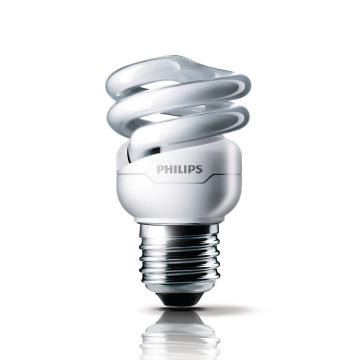 飞利浦/PHILIPS T2 螺旋形节能灯，8W WW黄光E27 售卖规格：12只/箱