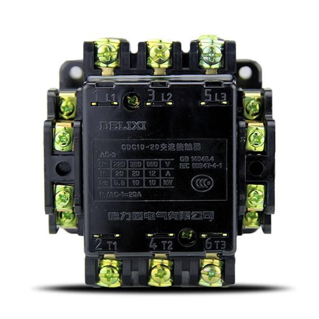 德力西delixi 交流线圈接触器,cdc10-20 22 380v,cdc102022q