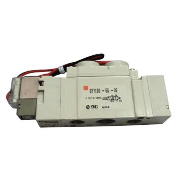 SMC 电磁阀，SY5120-4G-01 两位五通单电控,直接出线式（300mm）,AC220V 售卖规格：1个
