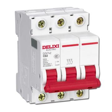 德力西/DELIXI 直流微型斷路器，DZ47SZ3C16 DZ47sZ 3P 6kA Ii（C） 16A DC500V 售賣規(guī)格：1個(gè)