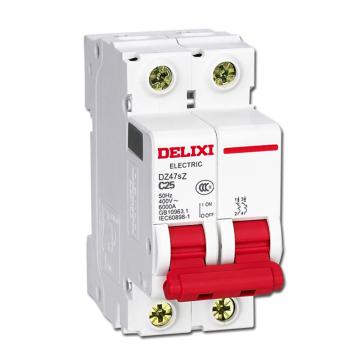 德力西/DELIXI 直流微型斷路器，DZ47SZ2C25 DZ47sZ 2P 6kA Ii（C） 25A DC500V 售賣規(guī)格：1個(gè)