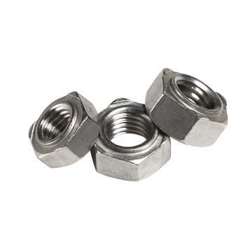 东明 DIN929六角焊接螺母，M6-1.0，不锈钢304，强度A2-70，100个/包