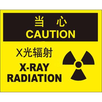 贝迪BRADY OSHA当心标识-X光辐射，PP材质，250×315mm