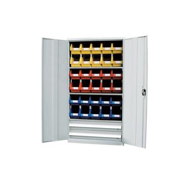 锐德 2层层板铁门型置物柜，C106018D2B 外形尺寸(mm):1000W×600D×1800H(不含零件盒) 售卖规格：1个
