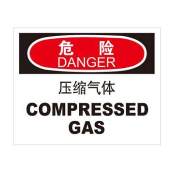 安赛瑞 OSHA危险标识-压缩气体，ABS板，250×315mm，33105 售卖规格：1张