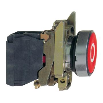 施耐德电气 金属按钮，XB4BA4322 红底白O 平头弹簧复位 1NC 售卖规格：1个