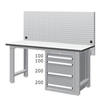 天钢 标准型工作桌，WBS-67041F12 高宽深(mm):1407×1800×785,带挂板,承重（kg）:500,不含安装 售卖规格：1台