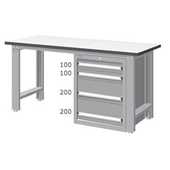 天钢 标准型工作桌，WBS-57041F 高宽深(mm):800×1500×750,桌面平均承重（kg）:500,不含安装 售卖规格：1台
