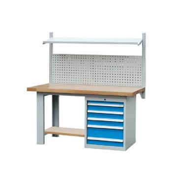 锐德 50mm榉木桌面工作台,1个5抽柜,1500W×750D×(800+800)H,载重:1000kg，RDF1505 不含安装费 售卖规格：1个