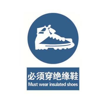 贝迪/BRADY GB安全标识，必须穿绝缘鞋，PP材质，250×315mm，BGP0047 售卖规格：1张