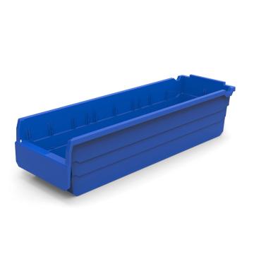 力王 货架物料盒，600*200*150mm，全新料，不含分隔片，SF6215-蓝色，单位：个
