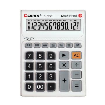 齐心 计算器，C-858白 中台 舒视语音王 售卖规格：1台