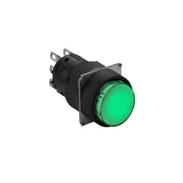 施耐德电气 自锁定带灯按钮，XB6EAF3B1F 圆形 绿色 24V 1NO/NC 售卖规格：1个