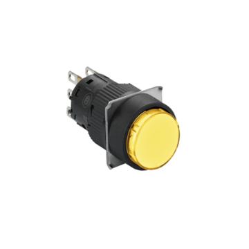 施耐德电气 自复位带灯按钮，XB6EAW5B1F 圆形 黄色 24V 1NO/NC 售卖规格：1个