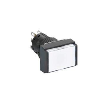 施耐德电气 自复位带灯按钮，XB6EDW1B1F 长方形 白色 24V 1NO/NC 售卖规格：1个