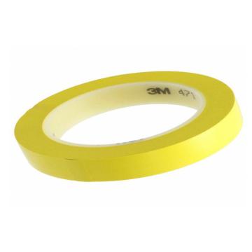 3M 聚氯乙烯胶带，10mm×33m，黄色，471，471-10mm×33m-黄 售卖规格：1卷