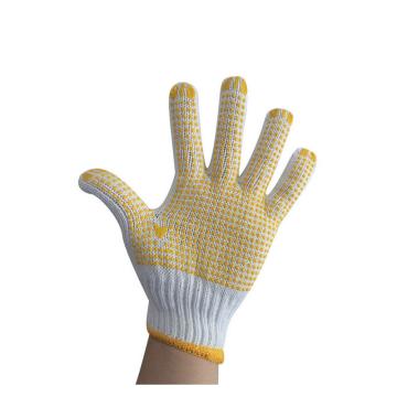 佳盾 750克漂白涤棉点塑手套，2000型 12副/打，20打/箱（SDJ675大包装） 售卖规格：1箱
