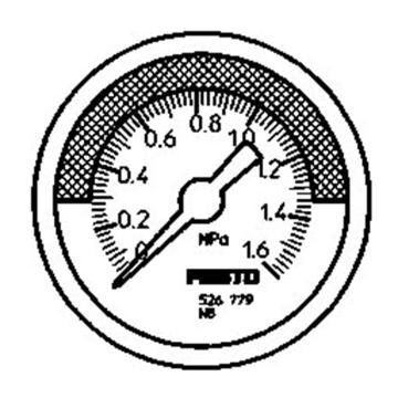 费斯托/FESTO 压力表，MA-40-1,6-R1/8-MPA-E-RG，526779 R1/8，0至1.6Mpa 售卖规格：1个