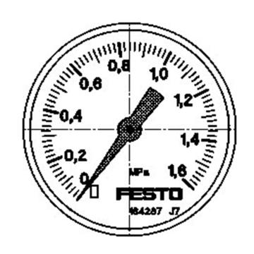 费斯托/FESTO 压力表，MA-40-1,6-G1/8-MPA，192733 G1/8，0至1.6Mpa 售卖规格：1个