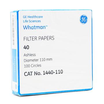 沃特曼/Whatman 定量滤纸，无灰级，GR，40，11CM，1440-110 售卖规格：100片/盒