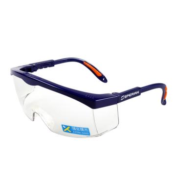 霍尼韦尔Honeywell 防护眼镜，100200，S200A 透明镜片 蓝色镜框 耐刮擦眼镜