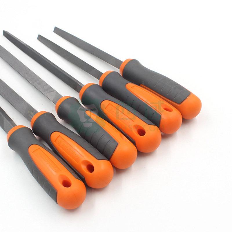 三角锉,细齿双色柄 8",s099402