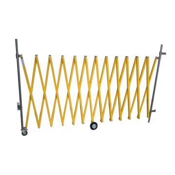 迈邦 伸缩隔离栏，铁边柱铝网格，高1000mm，长400-4000mm，自带滚轮，F1A，黄色，F1A-黄 售卖规格：1个