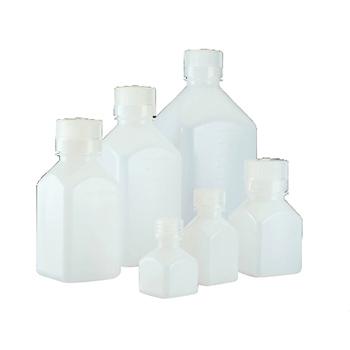 耐洁/NALGENE 方形瓶，高密度聚乙烯；聚丙烯螺旋盖，250ml容量，2018-0250 售卖规格：72个/箱