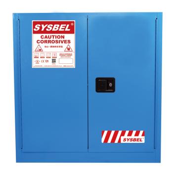 西斯贝尔SYSBEL 弱腐蚀性液体安全柜，FM认证，30加仑/114升，蓝色/手动，不含接地线，WA810300B
