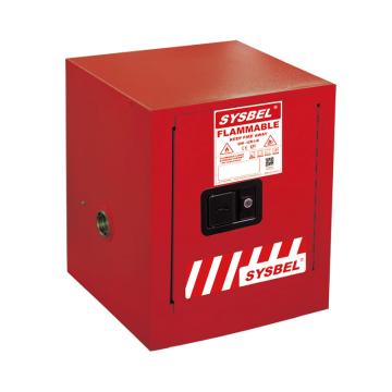 西斯贝尔/SYSBEL 可燃液体安全柜，WA810040R CE认证 4加仑/15升 红色/手动 不含接地线 售卖规格：1台