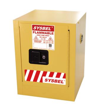 西斯贝尔/SYSBEL 易燃液体安全柜，WA810040 CE认证 4加仑/15升 黄色/手动 不含接地线 售卖规格：1台