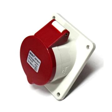 威浦 TYP系列暗装斜式工业插座，3823 5P 32A 400V IP44 红色 售卖规格：10只/盒