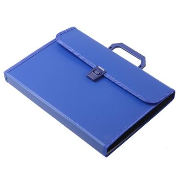 齊心 易分類手提式風琴包，KF412TJ A4 12格 藍 單個