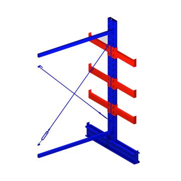 至腾 双面悬臂副架,1500×1600×2500,400kg/层,4层,悬臂长700mm,含底座，不含安装 售卖规格：1套