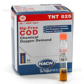哈希/HACH COD试剂，TNT825-CN 无汞消解法COD预制试剂， 25-1000mg/L，25支 售卖规格：1个