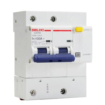 德力西/DELIXI 微型剩余电流保护断路器，HDBE125LE1C100 HDBE-125LE 1P+N C型 100A TM 售卖规格：1个