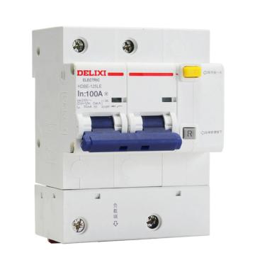 德力西/DELIXI 微型剩余电流保护断路器，HDBE125LE2C100 HDBE-125LE 2P C型 100A TM 售卖规格：1个