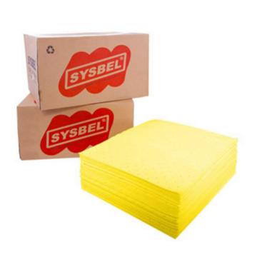 西斯贝尔SYSBEL 防化类吸附棉片，40×50cm，CP0001Y，100片/箱