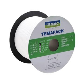 太美/TEMAC 聚四氟乙烯盘根/四氟盘根，TEMAC 5200 18*18mm ，硅油润滑 售卖规格：5公斤/卷