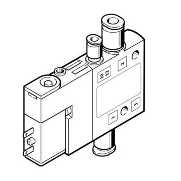 费斯托/FESTO 两位三通单电控电磁阀，CPE10-M1BH-3OLS-QS-6，196856 常开型，外部先导式 售卖规格：1个