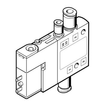 费斯托/FESTO 两位三通单电控电磁阀，CPE10-M1BH-3GLS-QS-6，196850 常闭型，外部先导式 售卖规格：1个