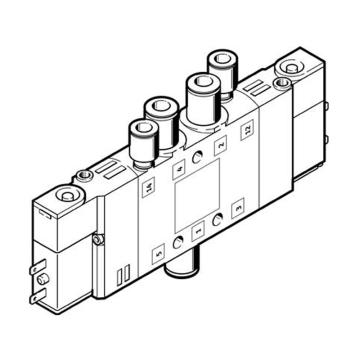 费斯托/FESTO 两位五通双电控阀，CPE10-M1BH-5JS-QS-4，196879 外部先导式 售卖规格：1个