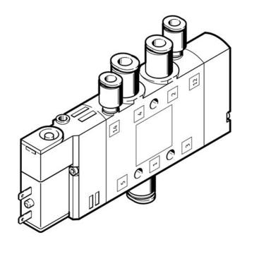 费斯托/FESTO 两位五通单电控阀，CPE10-M1BH-5LS-QS-4，196885 外部先导式 售卖规格：1个