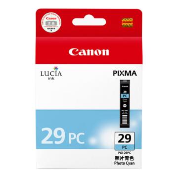 佳能/Canon 墨盒，PGI-29PC 照片青色 适用佳能PRO-1打印机 售卖规格：1个