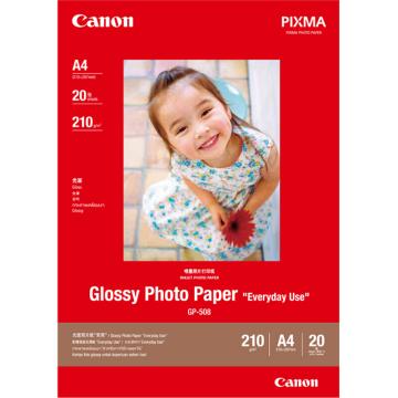 佳能（Canon）光面照片纸， 20张 GP-508 A4 （20）单位：个