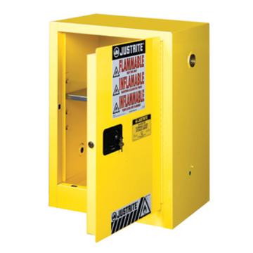 杰斯瑞特/JUSTRITE 黄色易燃液体存储柜，8912001 FM认证 12加仑/45升 单门/手动 紧凑式 售卖规格：1台