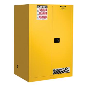 杰斯瑞特/JUSTRITE 黄色易燃液体存储柜，8990201 FM认证 90加仑/341升 双门/自动 售卖规格：1个