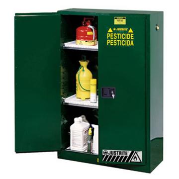 杰斯瑞特/JUSTRITE 绿色农药杀虫剂存储柜，8945041 FM认证 45加仑/170升 双门/手动 售卖规格：1个