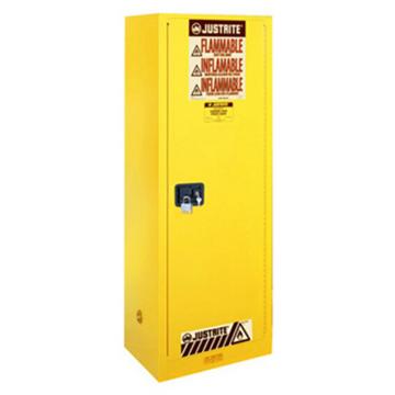 杰斯瑞特/JUSTRITE 黄色易燃液体存储柜，8922001 FM认证 22加仑/83升 单门/手动 细长型 售卖规格：1个