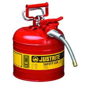 杰斯瑞特/JUSTRITE Ⅱ型钢制安全罐，7220120Z 2加仑/7.5升 带5/8"金属管 售卖规格：1个